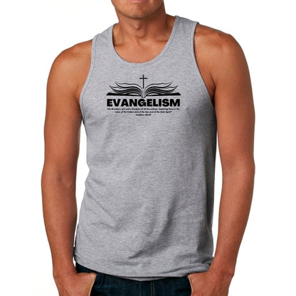 Mens Tank Top Fitness Shirt Evangelism - Go Therefore And Make