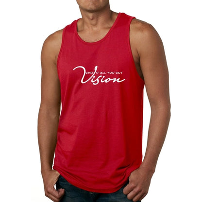 Mens Tank Top Fitness Shirt Vision - Give It All You Got