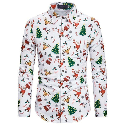 Men's Casual Shirts Shirt For Men 2021 Mens Christmas Party Button