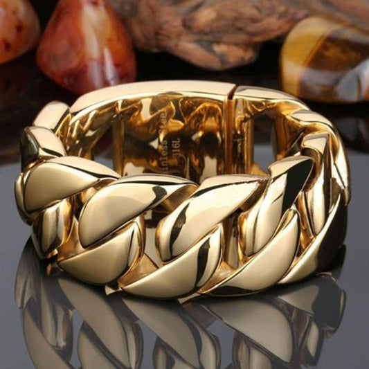 31mm Wide 316L Stainless Steel Mens Oversize Heavy Curb Cuban Chain