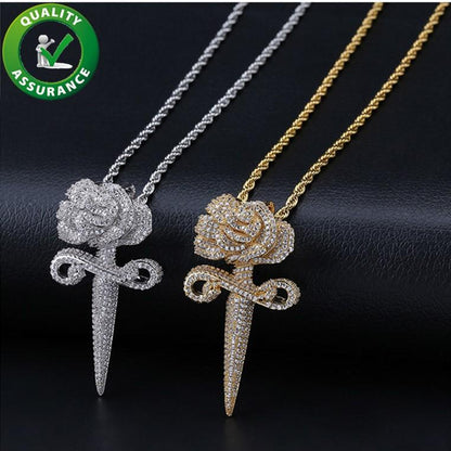 Mens Iced Out Hip Hop Chain Pendants Luxury Designer Necklace Hiphop