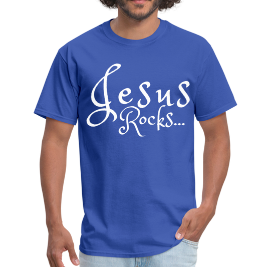 Mens T-shirt, Jesus Rocks Graphic Tee