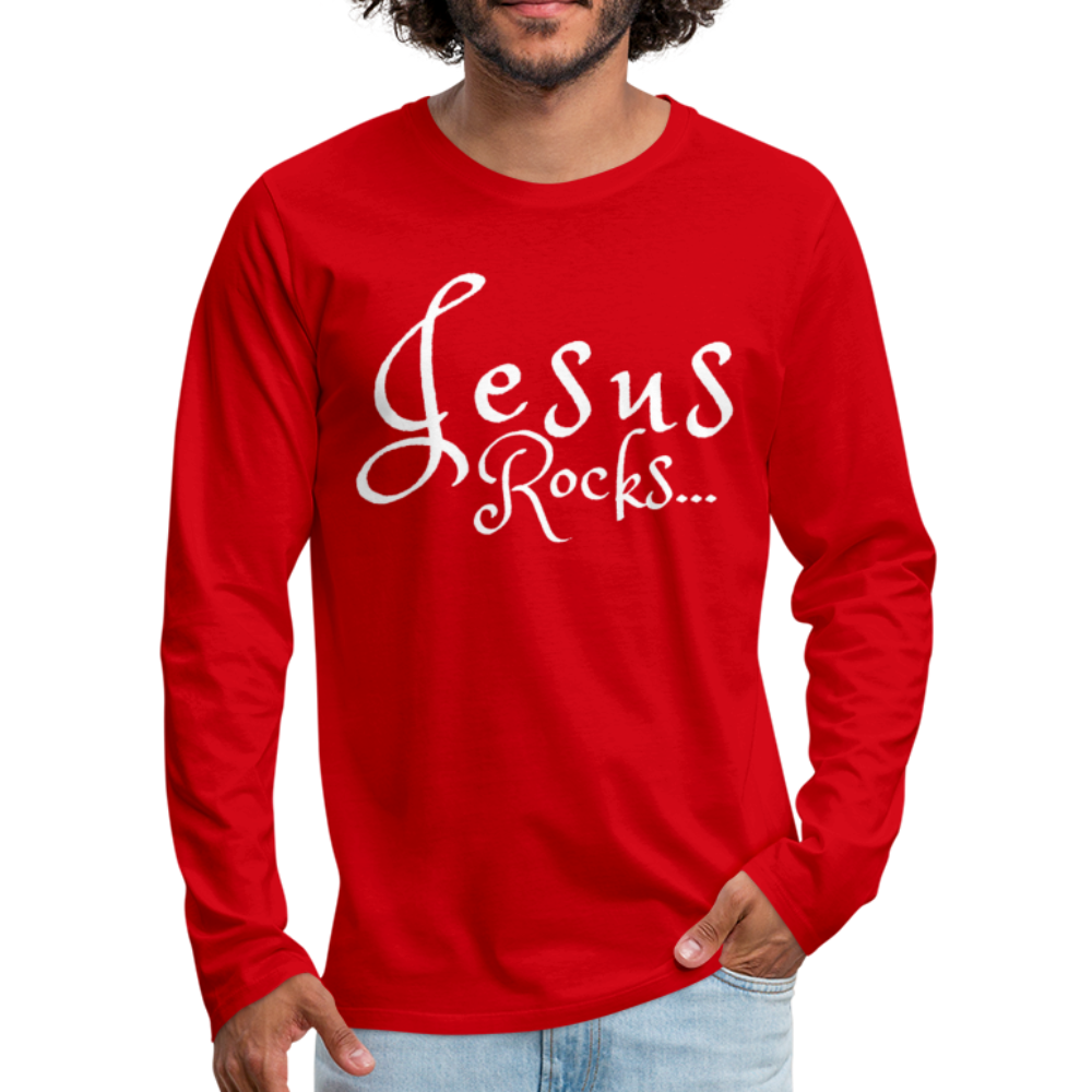 Men's Shirt, Jesus Rocks Long Sleeve Tee