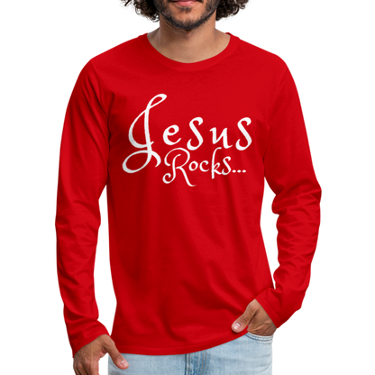 Men's Shirt, Jesus Rocks Long Sleeve Tee