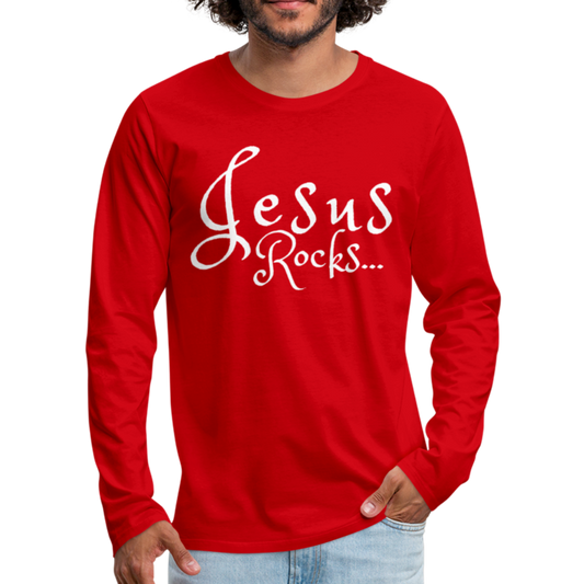 Men's Shirt, Jesus Rocks Long Sleeve Tee