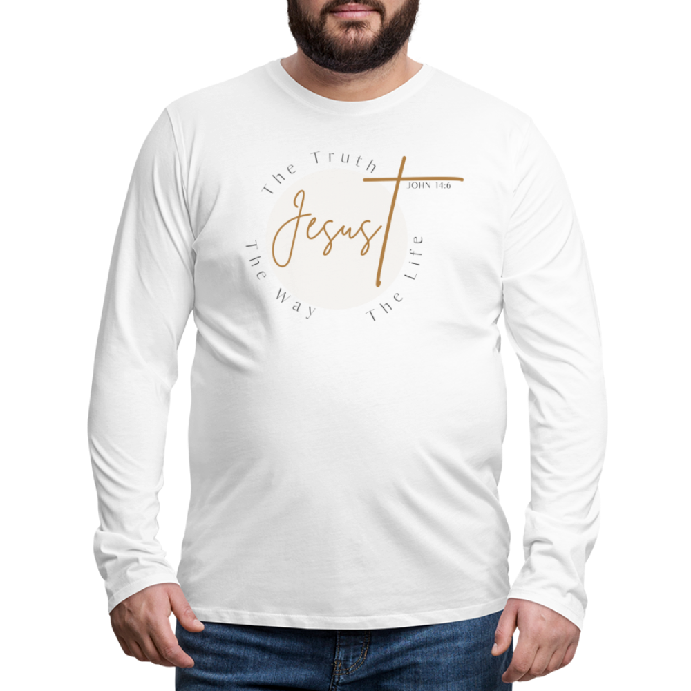 Mens Graphic Tee, Jesus The Truth The Way The Life, Long Sleeve Shirt