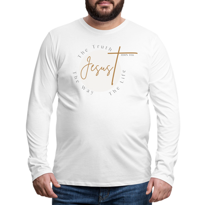 Mens Graphic Tee, Jesus The Truth The Way The Life, Long Sleeve Shirt