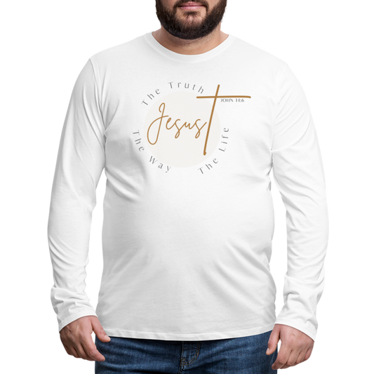 Mens Graphic Tee, Jesus The Truth The Way The Life, Long Sleeve Shirt