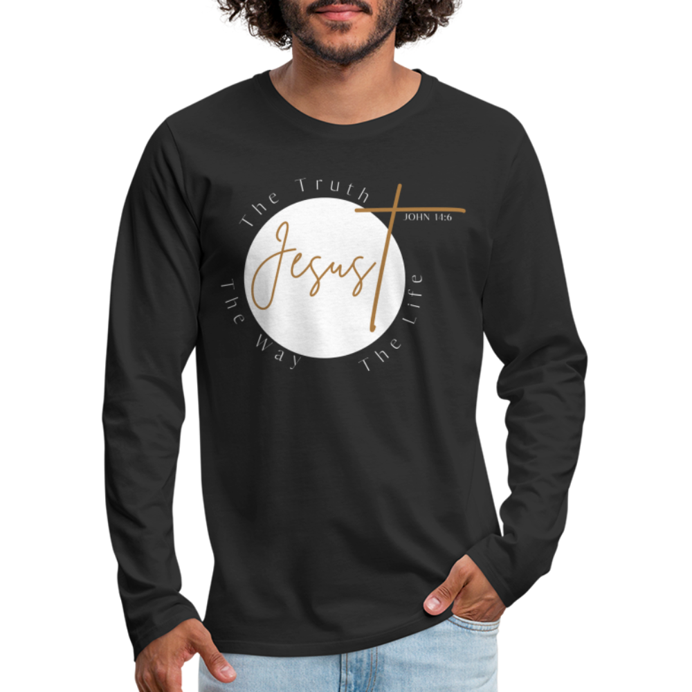 Mens Graphic Tee, Jesus The Truth The Way The Life, Long Sleeve Shirt