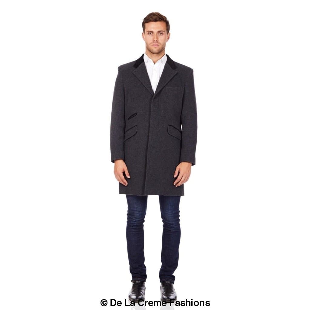 Mens Peaky Blinders Retro Mod Covert Coat