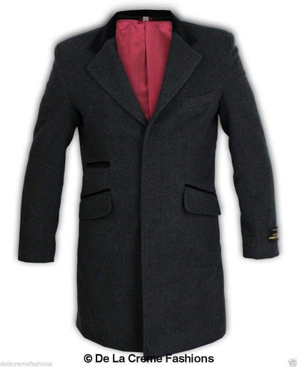 Mens Peaky Blinders Retro Mod Covert Coat