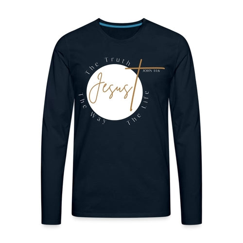 Mens Graphic Tee, Jesus The Truth The Way The Life, Long Sleeve Shirt